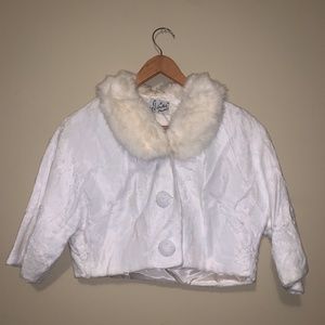 Shrug/ Bolero style Rabbit fur blend Coat